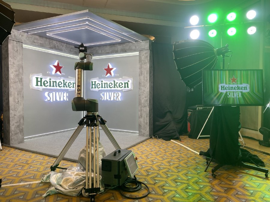 GlamBot at a Heineken Silver brand activation